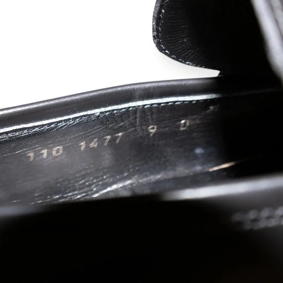 Gucci Loafers Men's Black Leather‎ Horsebit Casual Slip On Shoes Size US 9.5 D - Picture 8 of 8